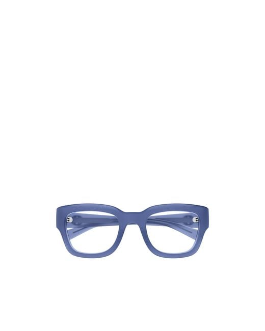 Gucci Blue Eyewear Square Frame Glasses for men