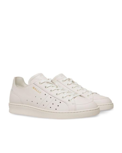 Bally White Round Toe Low-Top Casual Shoes