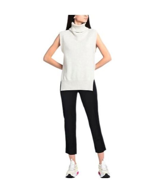 Max Mara Black Stretch Straight-Leg Pants