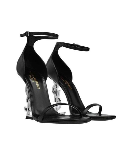 Saint Laurent White Opyum High-Heeled Sandals