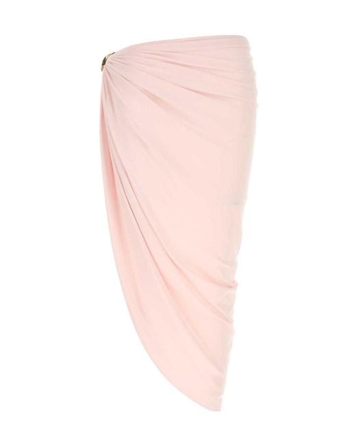 Sportmax Pink Stretch Crepe Licenza Skirt