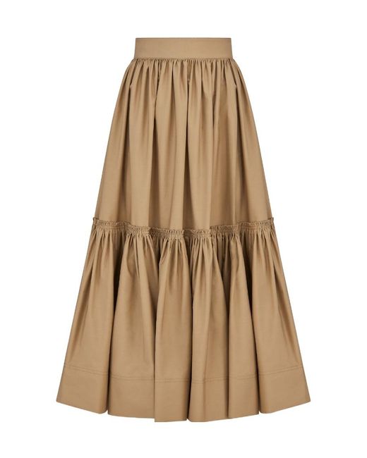 Dior Natural Flared Mid-Length Skirt