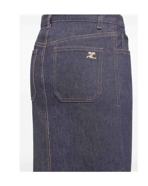 Courreges Blue Midi Skirts