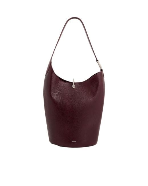 Rabanne Purple Ring Leather Tote Bag
