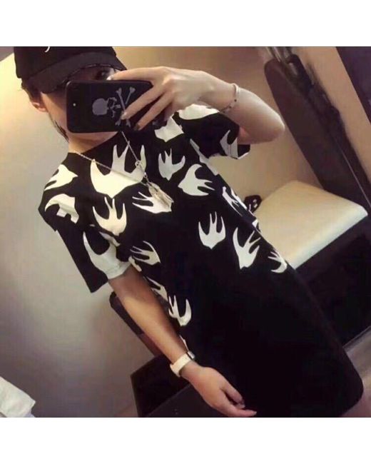 McQ Alexander McQueen Black T-Shirt Dress