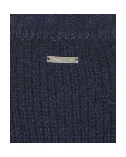 DSquared² Blue Crewneck Pullover for men