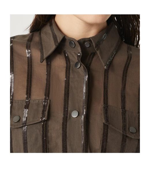 Brunello Cucinelli Brown Dazzling Embroidery Jacket