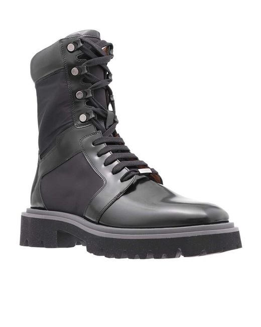 Ferragamo Black Lace-Up Boots for men