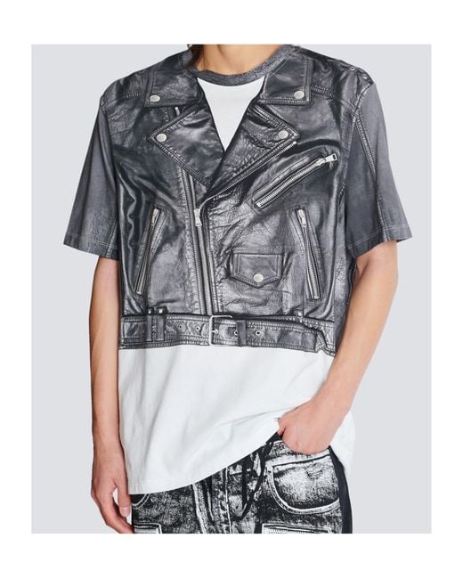 Balmain Gray T-Shirts for men