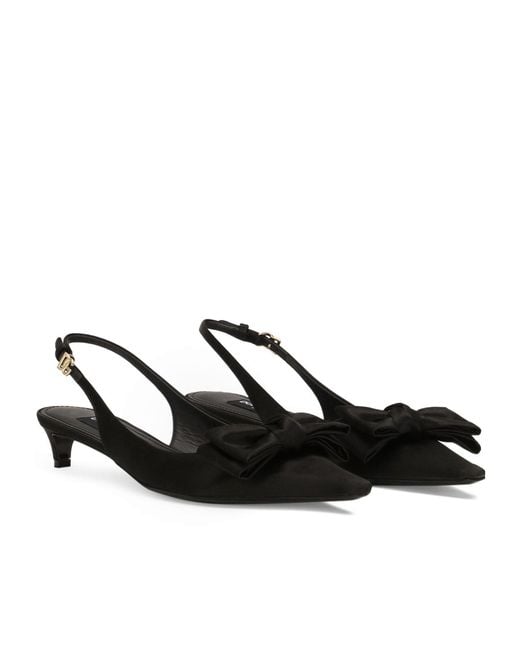 Dolce & Gabbana Black Square Toe High Heel Sandals