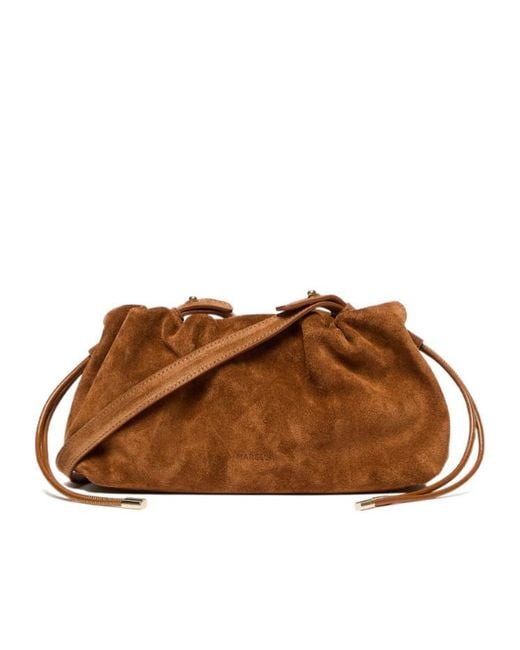 Marella Brown Suede Clutch
