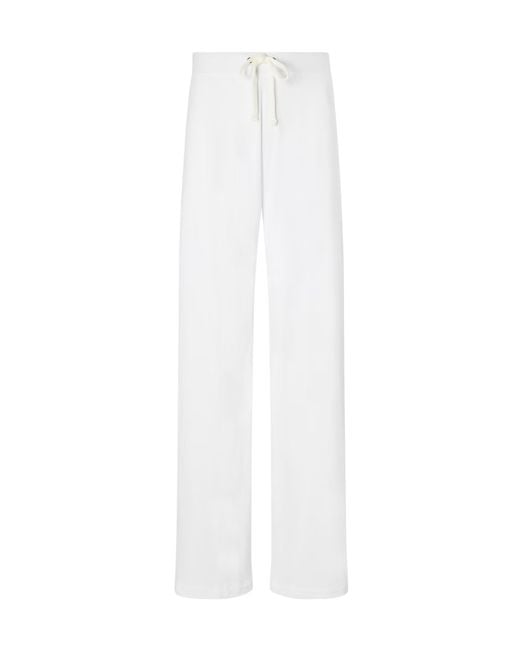 James Perse White Cotton-Terry Wide-Leg Track Pants