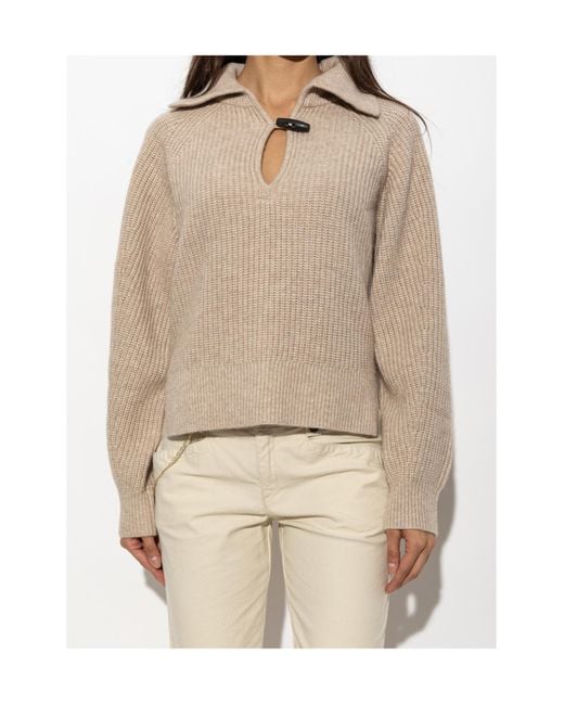 Isabel Marant Natural Long-Sleeved Sweater