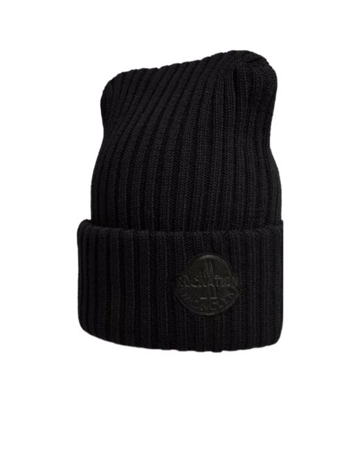 Moncler Black Wool Beanie for men