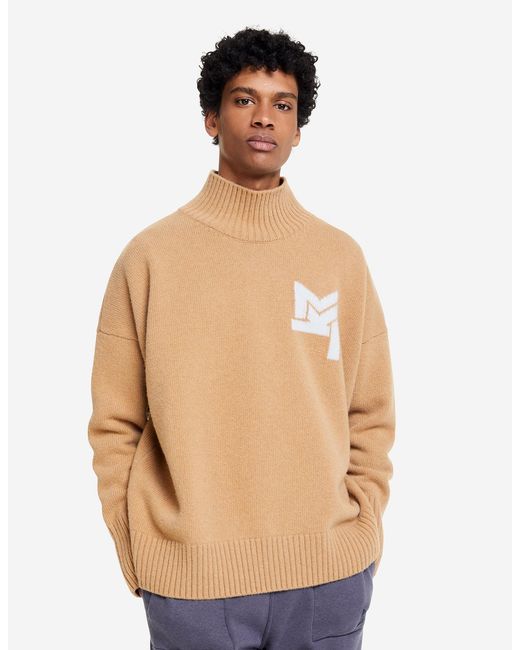 Maison Kitsuné Natural High-Necked Wool Pullover for men