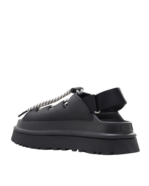 Ugg Black Goldenglow Lace-Up Platform Sandals