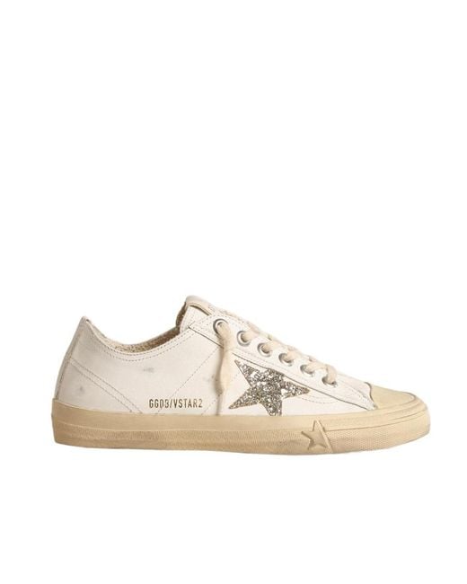 Golden Goose Deluxe Brand Natural Lace-Up Sneakers