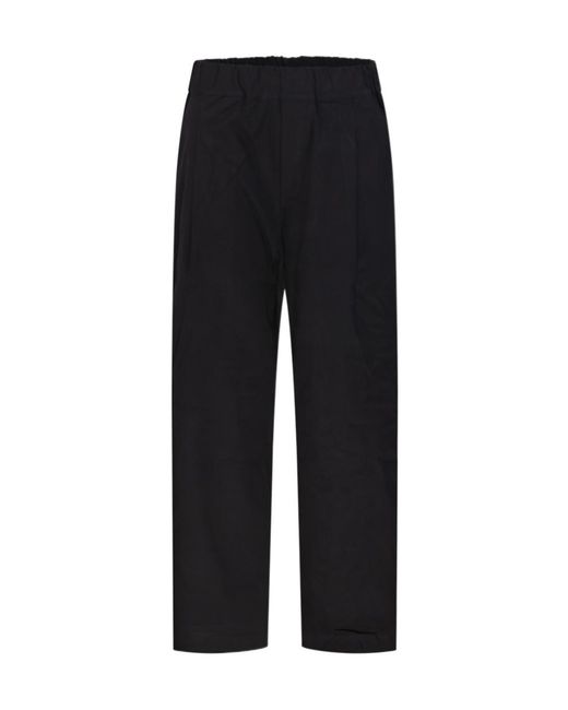 A PAPER KID Black Wool Straight-Leg Pants for men