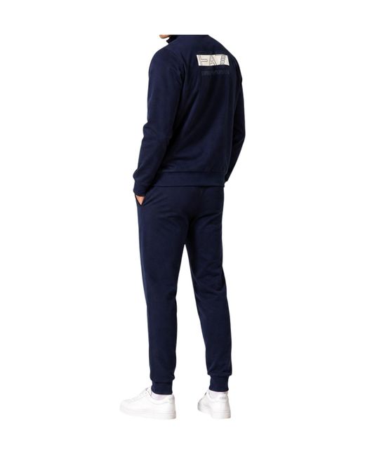 EA7 Blue Sweatshirt And Sweatpants Set for men