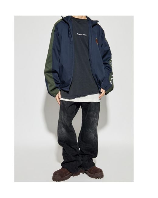Balenciaga Blue Bomber Jackets for men