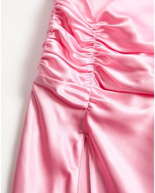 Valentino Pink Crepe Satin Midi Dress