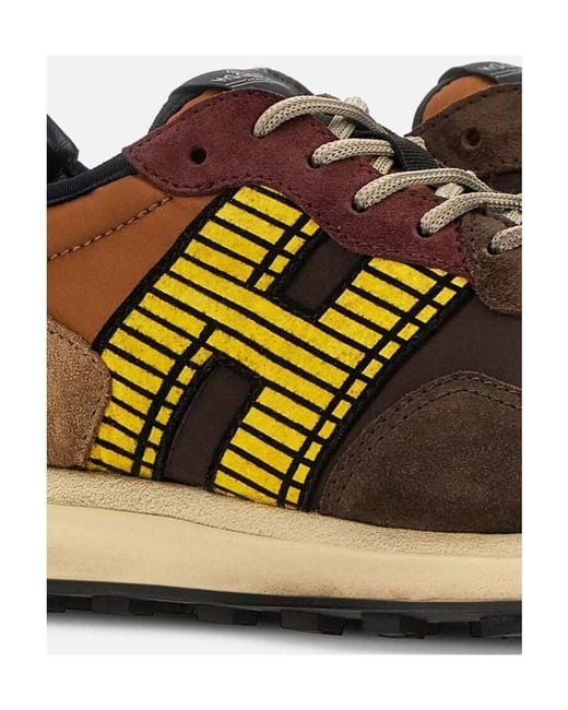 Hogan Brown H601 Lace-Up Sneakers for men