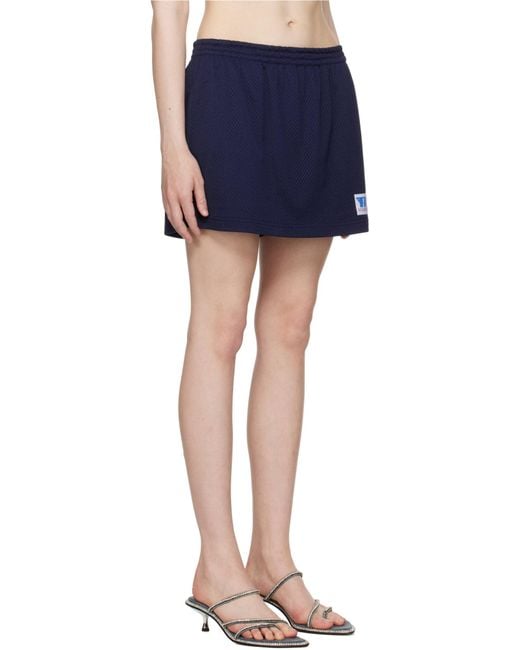 Alexander Wang Blue Deconstructed Athletic Mesh Skort