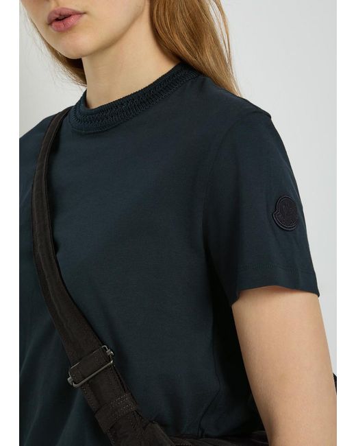 Moncler Black Cotton Crew Neck T-Shirt
