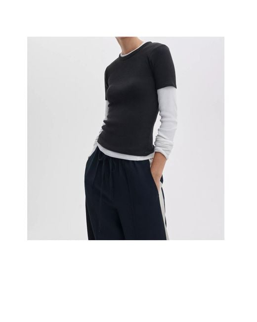 Rag & Bone Black Crew Neck Short-Sleeved T-Shirt
