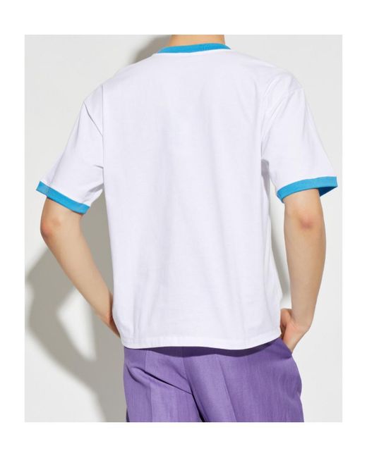Versace Blue Medusa Printed Crewneck T-Shirt for men