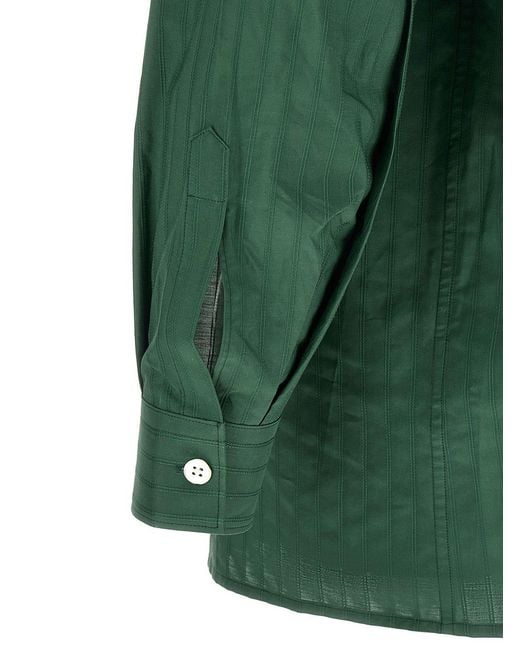 NAMACHEKO Green Grinda Oversized Jacquard Shirt for men