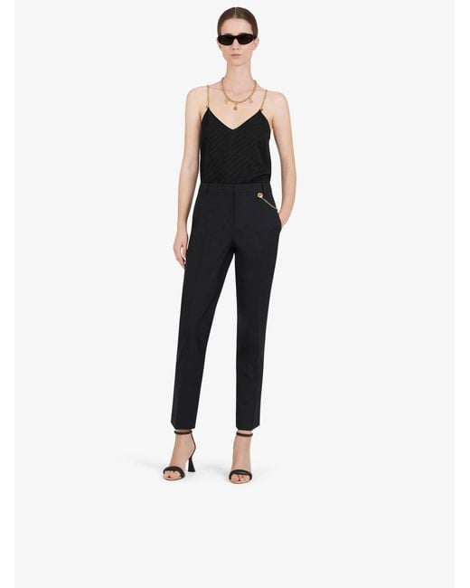 Givenchy Black Chain Strap Silk Camisole