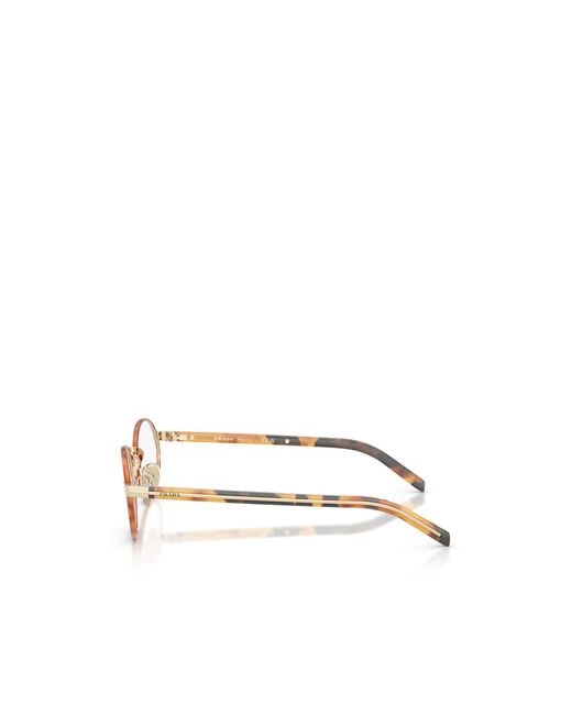Prada White Eyewear Oval Frame Glasses