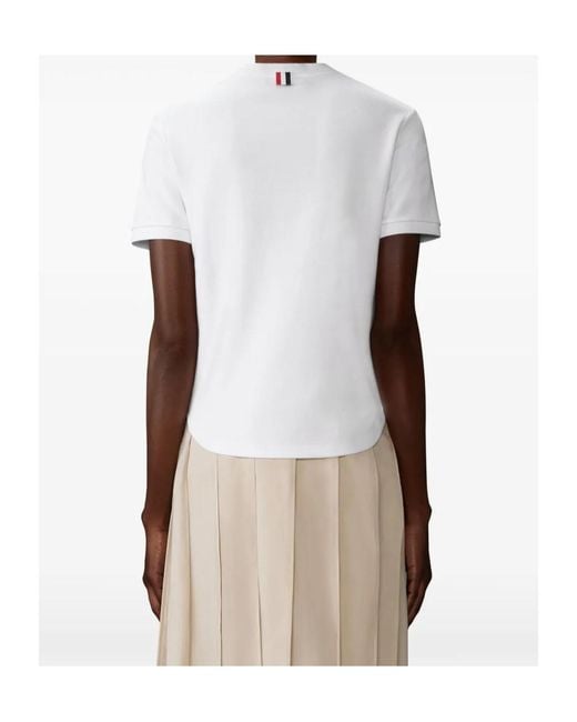 Thom Browne White Milano Pocket Crewneck T-Shirt