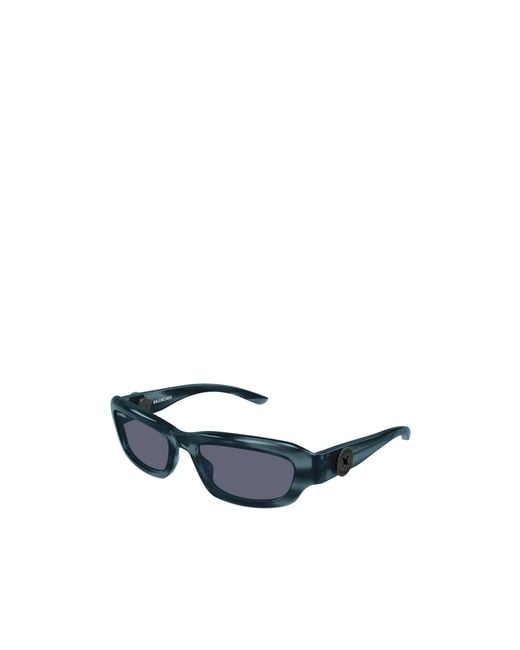 Balenciaga Blue Eyewear Rectangle Frame Sunglasses for men