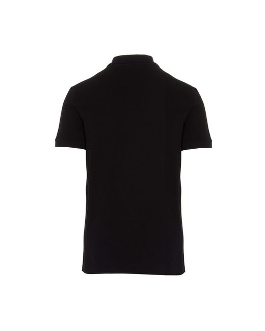 McQueen Black Skull Patch Polo Shirt for men