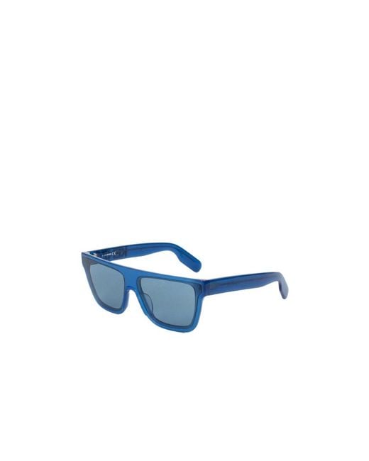 KENZO Blue Geometric Frame Sunglasses for men