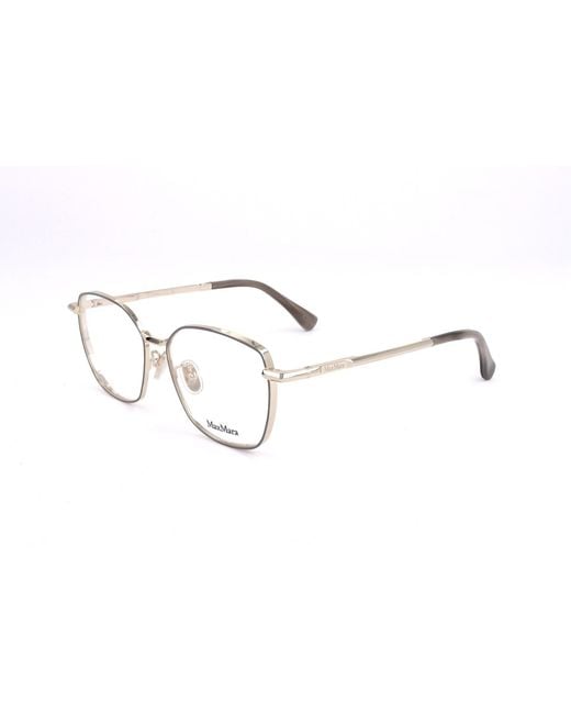 Max Mara White Full-Rimmed Plano Lenses