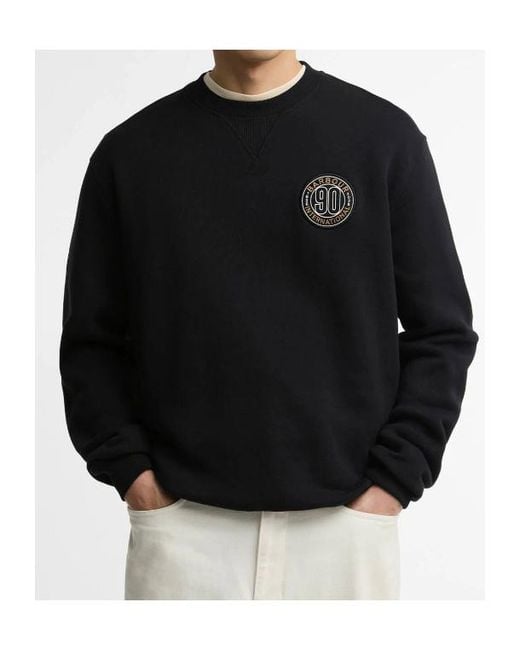 Barbour Black 90Th Anniversary Graphic Sweatshirt for men