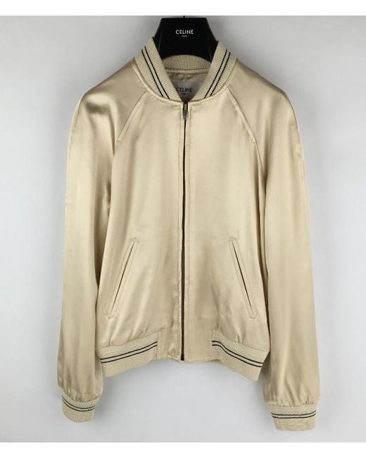 Céline White Nylon Baseball Casual Jacket