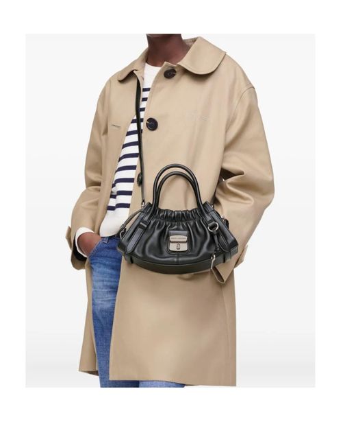 Marc Jacobs Black Logo Detailed Zipped Tote Bag