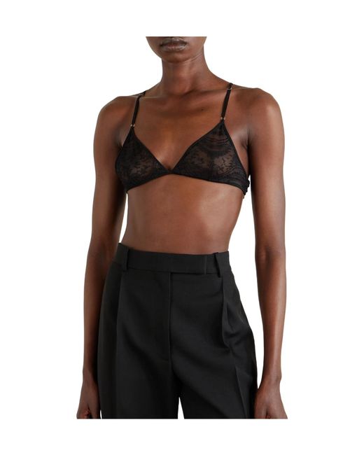 Tom Ford Black Sheer Lace Triangle Bra