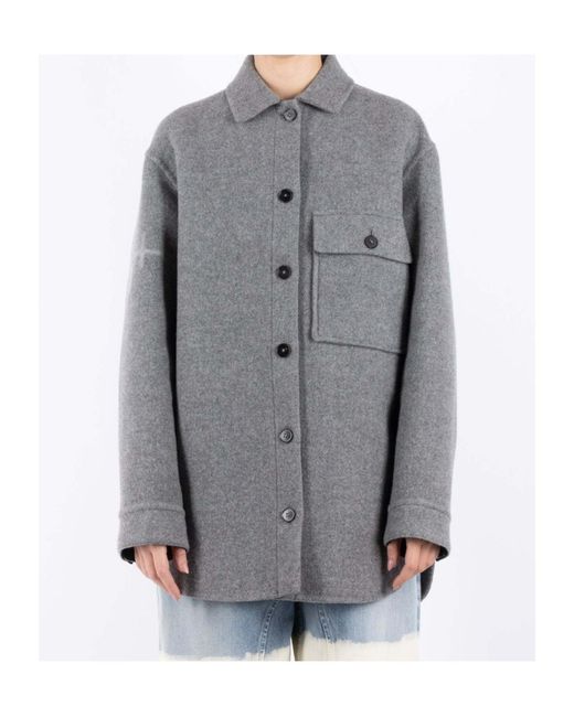 Jil Sander Gray Freshly Cut Wool Jacket