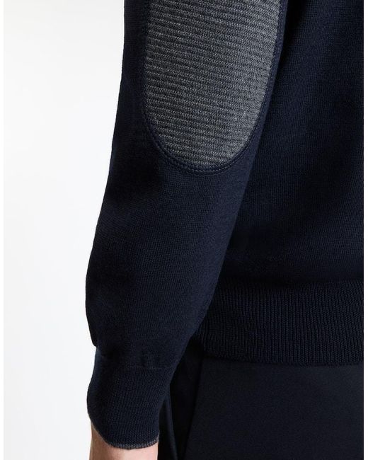 Fay Blue Round-Neck Crewneck Jumper for men