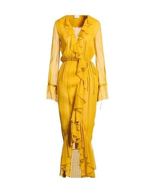 Saint Laurent Yellow Maxi Dresses