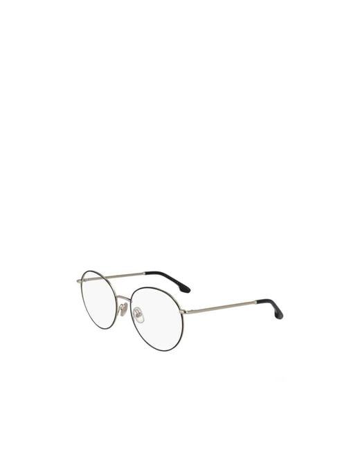 Victoria Beckham White Round-Frame Two-Tone Glasses