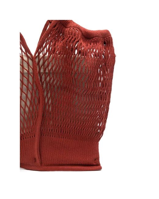 Hereu Red Double-Handled Handbag