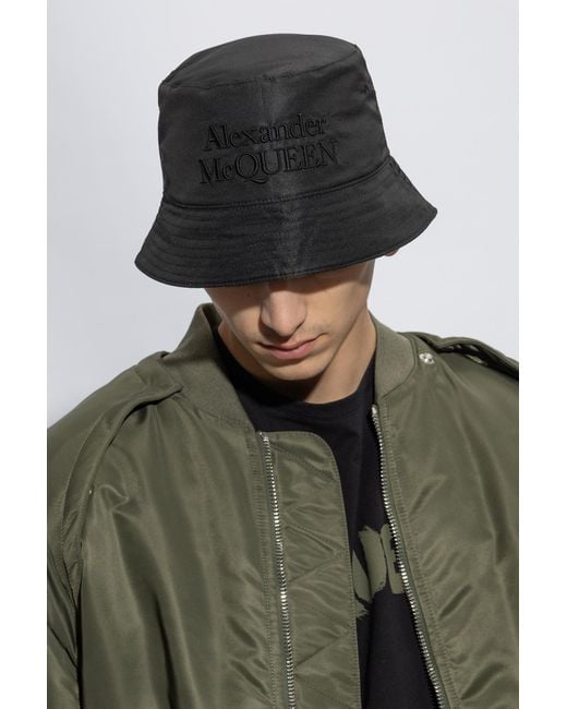 McQueen Green Reversible Bucket Hat for men