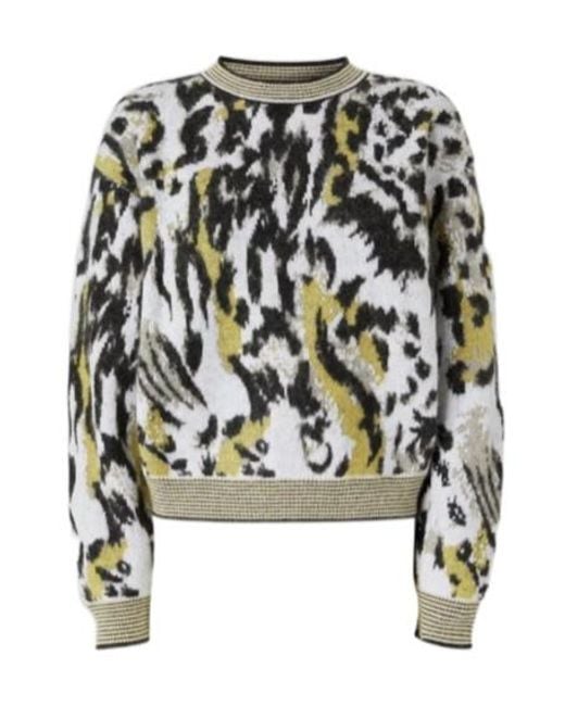 Missoni Black Animal Motif Crewneck Knitted Jumper