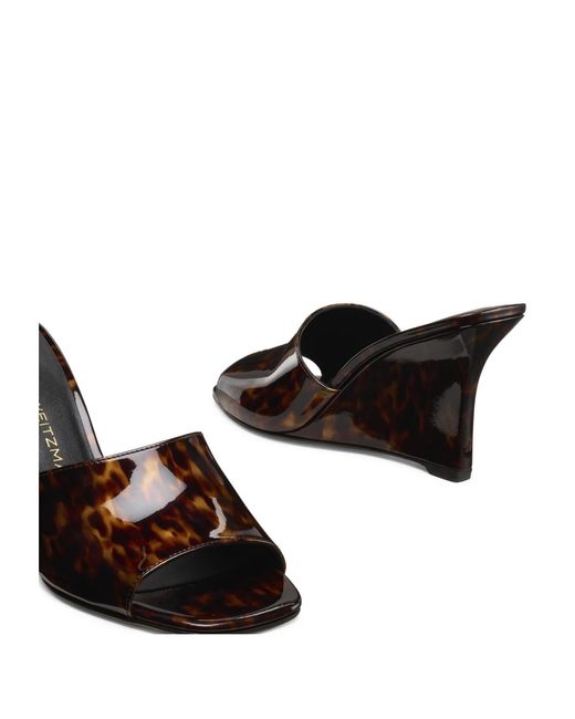 Stuart Weitzman Brown Vinnie Wedge Mule 85